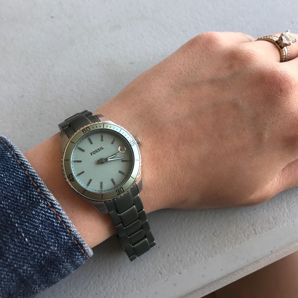 Olive Green Fossil Watch