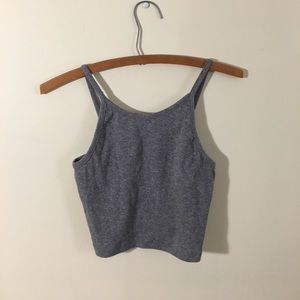 High Neck Ribbed Crop