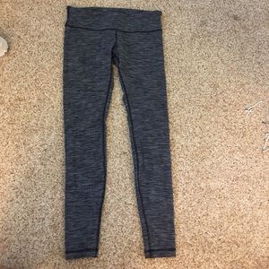 Gray patterned long ankle lululemons