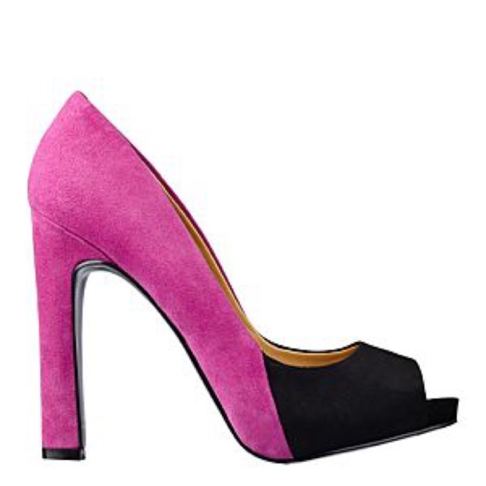 Nine West Nwheybaby Pink/Black Heel - Size 10.5