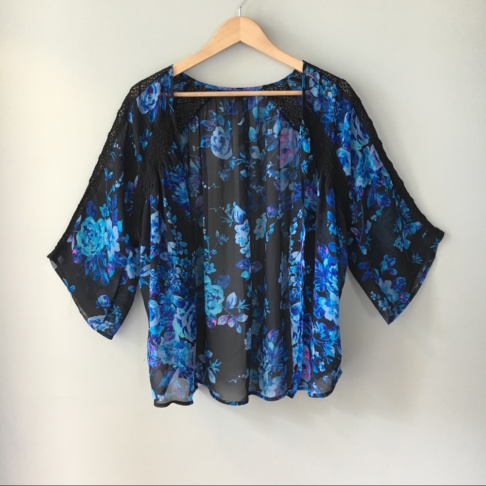 Express Chiffon Drape Cardigan