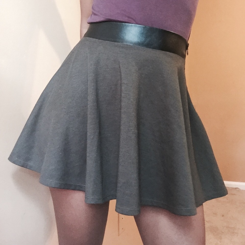 Leather strap skirt