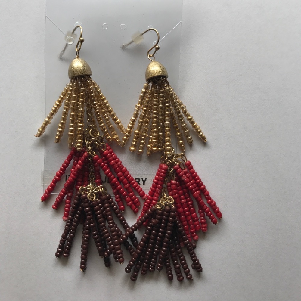 Fringe tassel seed earrings Farrah Jewelry