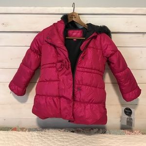 NWT London Fog Sparkly Pink Winter Coat