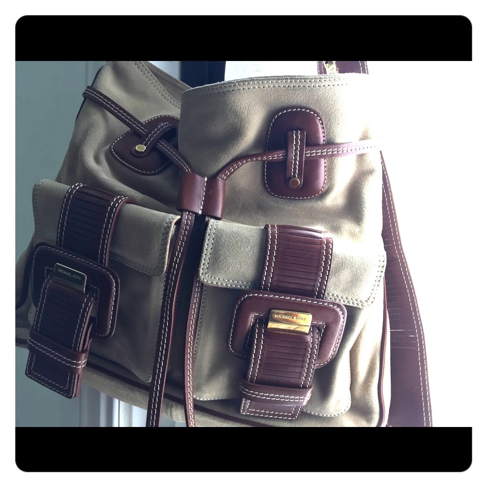 Michael Kors Collection suede and leather bag