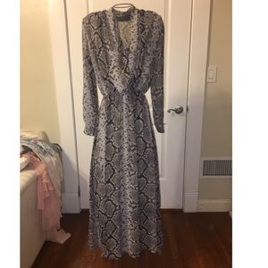 Maxi Sheer Snake print Dress