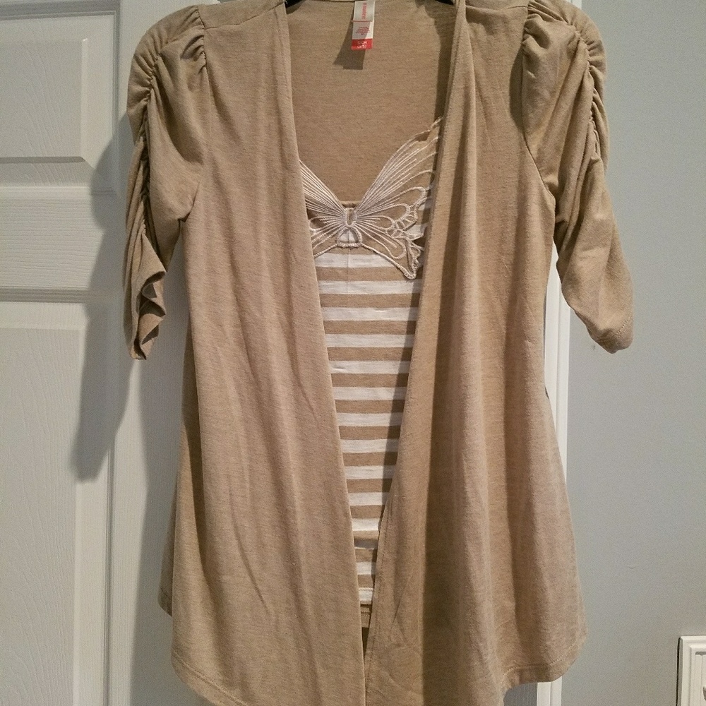 Top with attached jacket