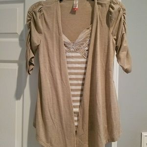 Top with attached jacket