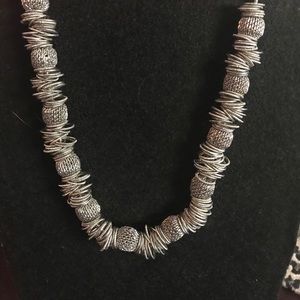 Rope silver necklace