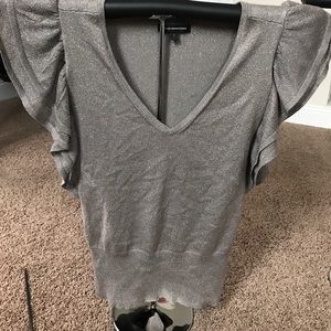 Beautiful v neck metallic dress top