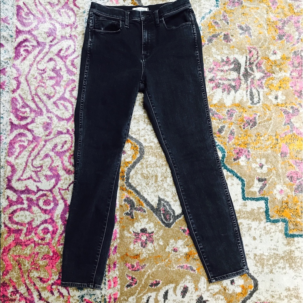 Madwell faded black 10" hi rise skinny skinny