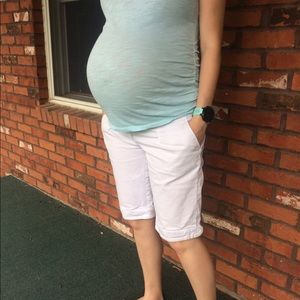 White Bermuda shorts maternity