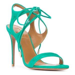 Green suede 'Colette' sandals from Aquazzura