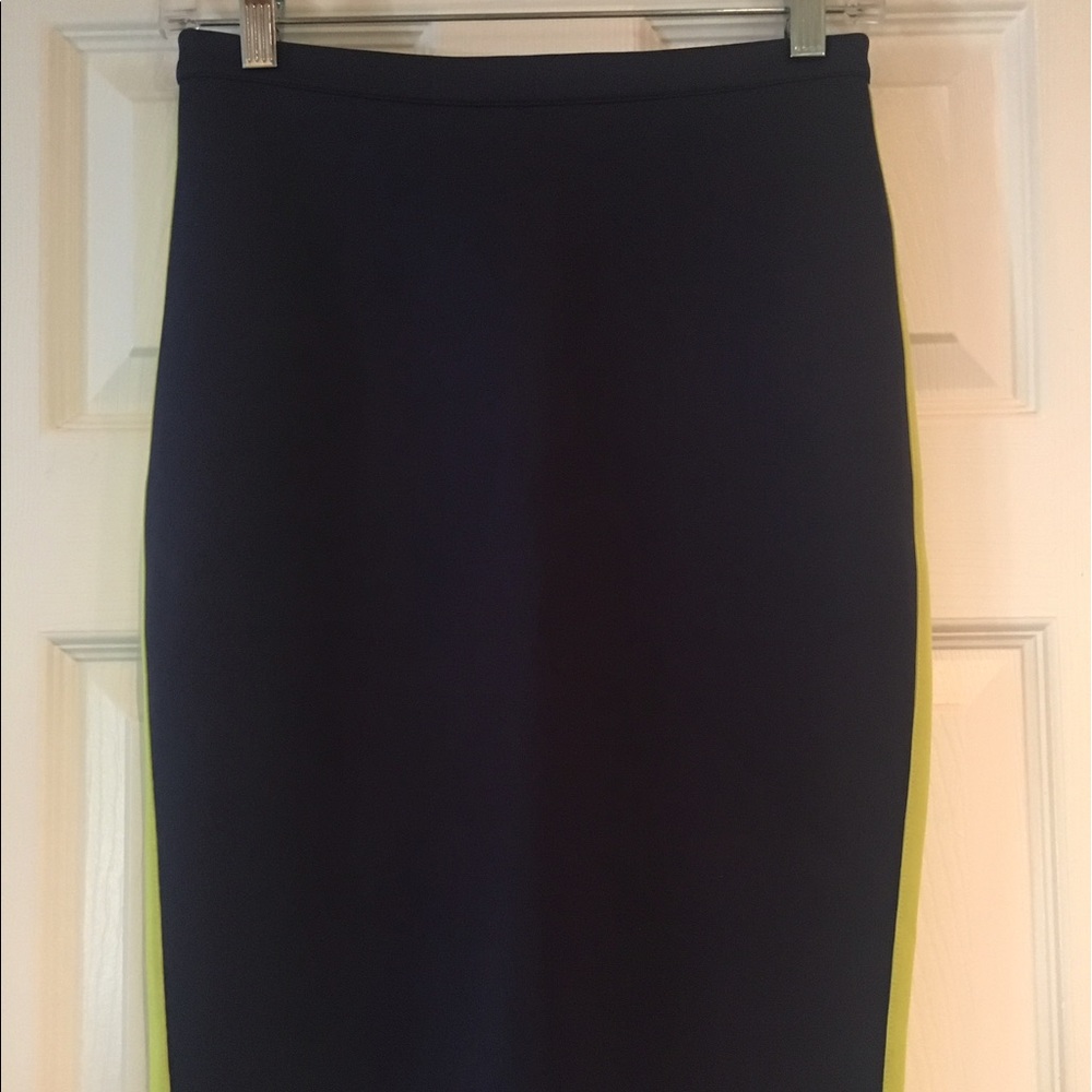 Navy pencil skirt