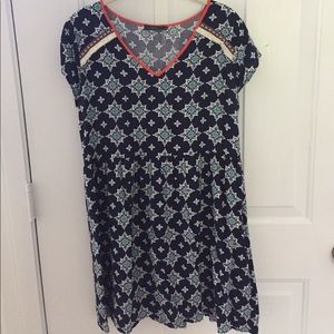 Adorable printed dress with fringe