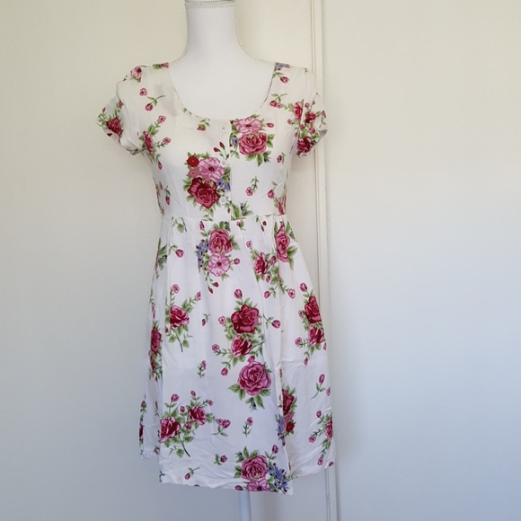 Floral white dress  (SOLD) - Picture 1 of 2