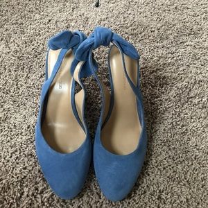 Banana republic blue suede heels