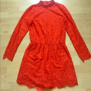 Red lace romper from H&M