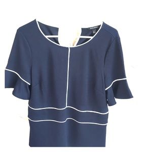 Brand New Banana Republic Blue White Blouse