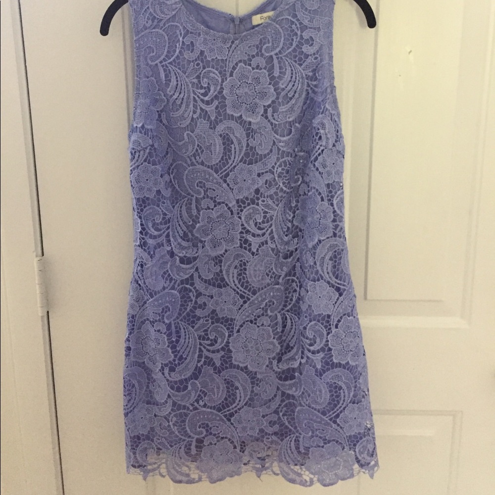 Beautiful periwinkle lace for less dress
