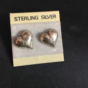 925 silver heart earrings