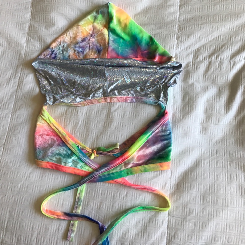 Little Black Diamond Rev.Tie Dye/Hologram Hood Top
