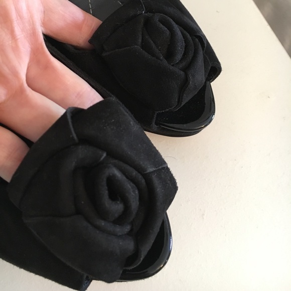 Kate Spade black suede peep toe heels pumps  10 - Picture 4 of 4