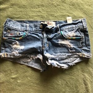 Hollister Distressed Jean Shorts Size 1