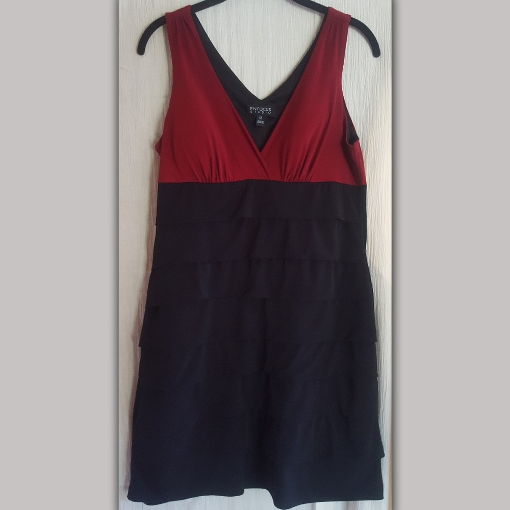 Tiered Two Tone Dress