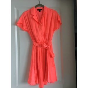Banana Republic Coral Flounce Dress