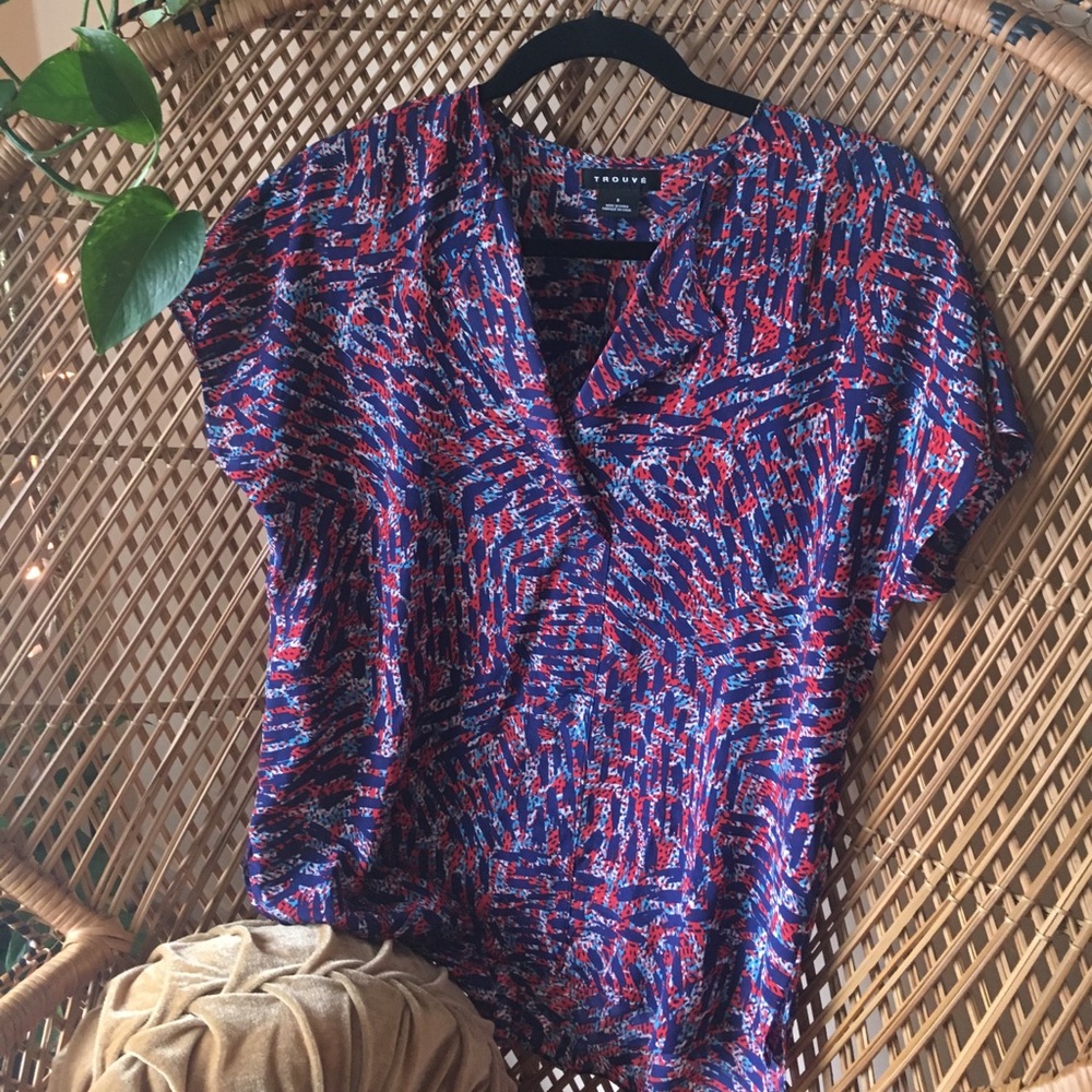 Trouve 100% Silk Loose Fit Blouse