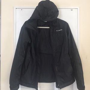 Black Columbia women's raincoat