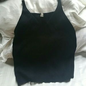 J. Crew Black Ribbed Knit Cami Top