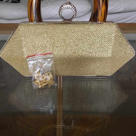 Gold Glitter Clutch - Picture 1 of 1