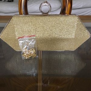 Gold Glitter Clutch