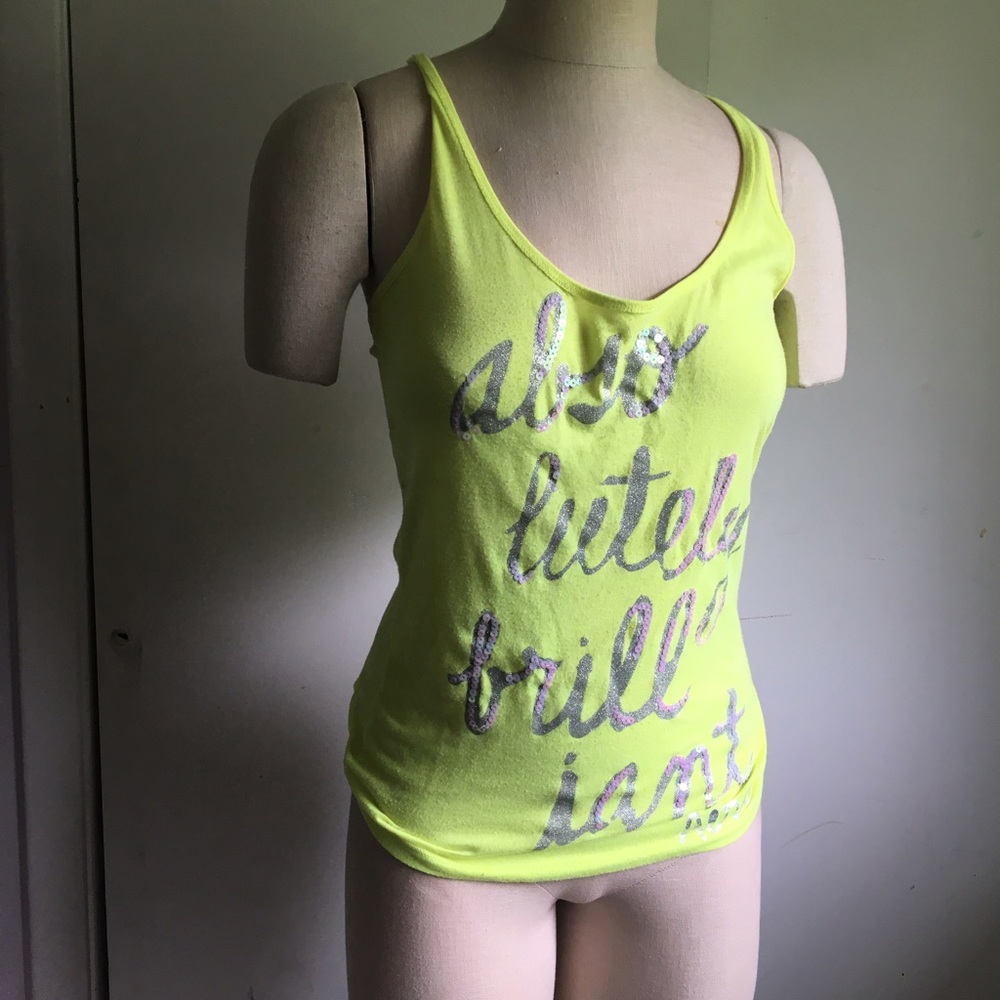 Neon-Yellow "Absolutely Brilliant" Tank Top