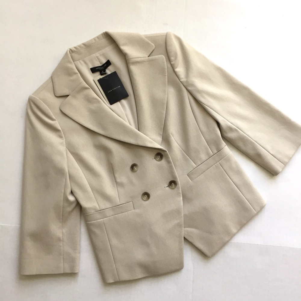 Ann Taylor NWT career work 3/4 sleeve blazer sz 0
