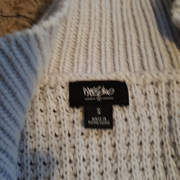 Mossimo Ladies loose weave pale blue/grey cardigan - Picture 2 of 5