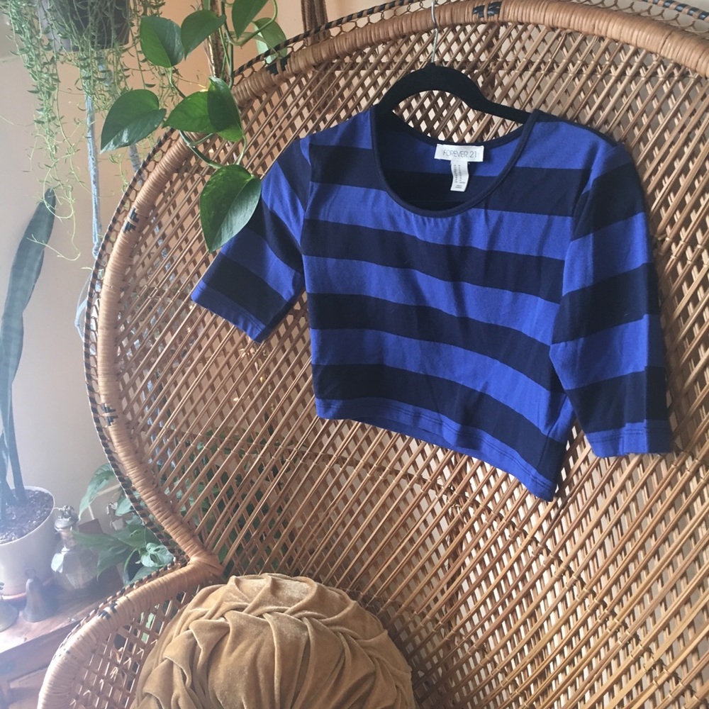 Forever 21 Striped Crop Top