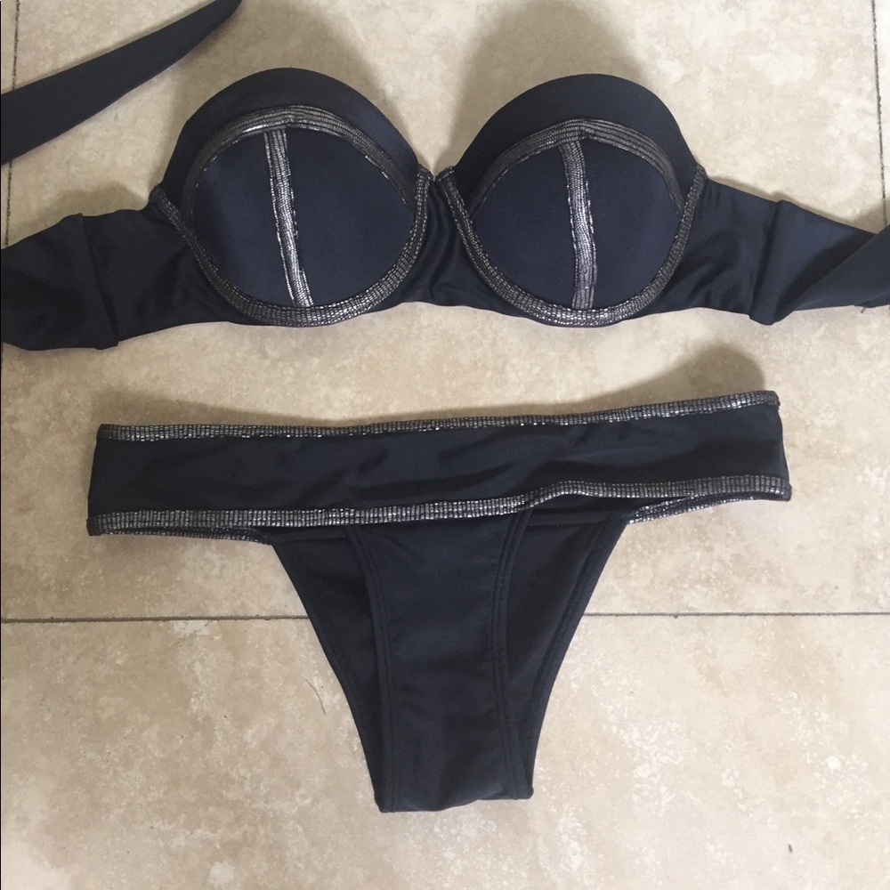 PilyQ Bandeau Bustier Bikini Set BNWOT