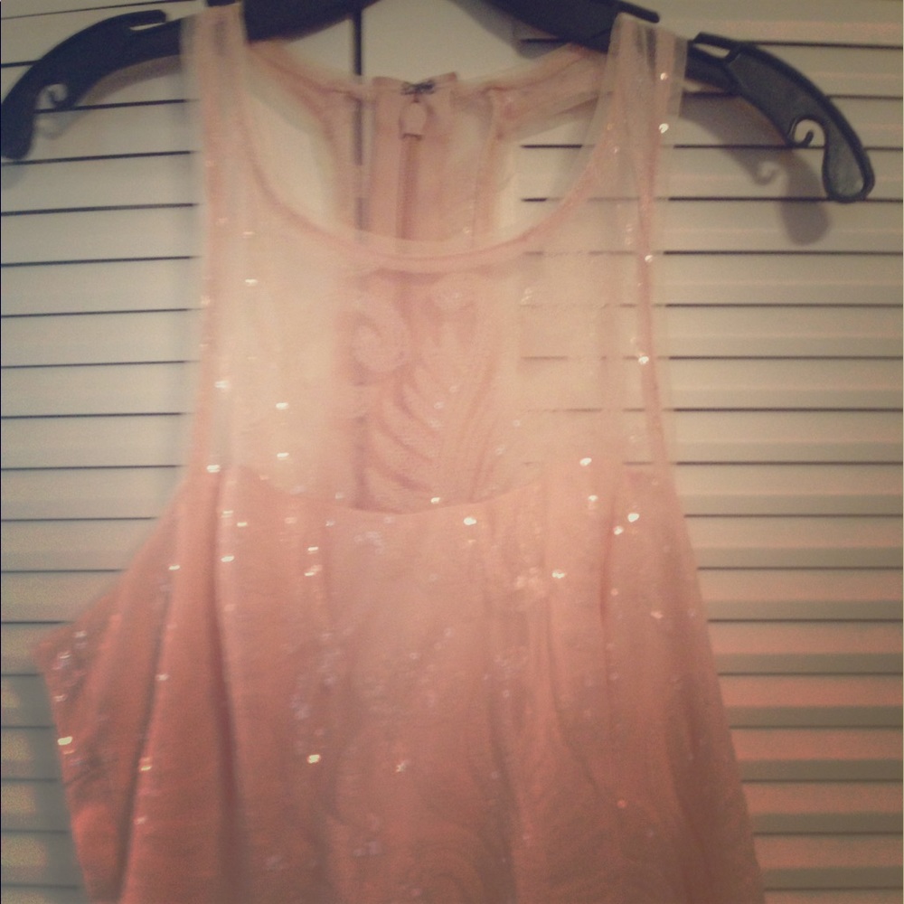 Light peach dress
