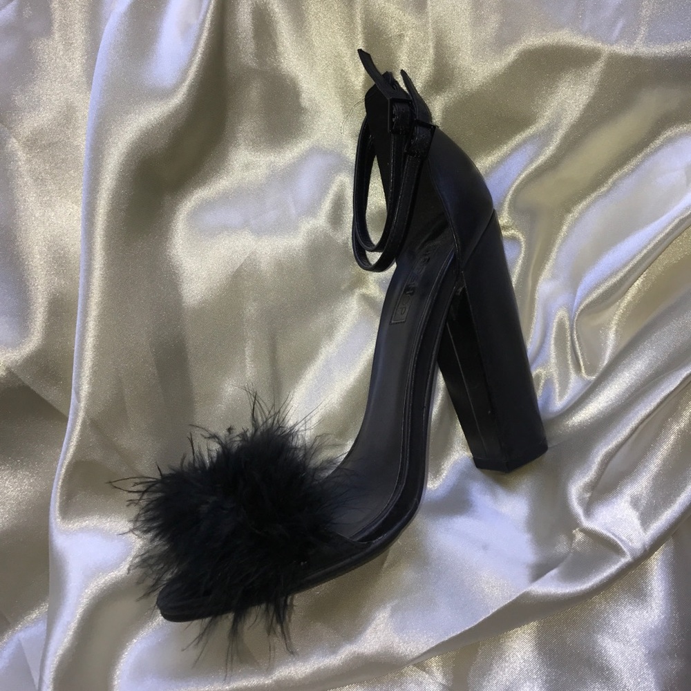 Topshop Rabbit Fur Heels