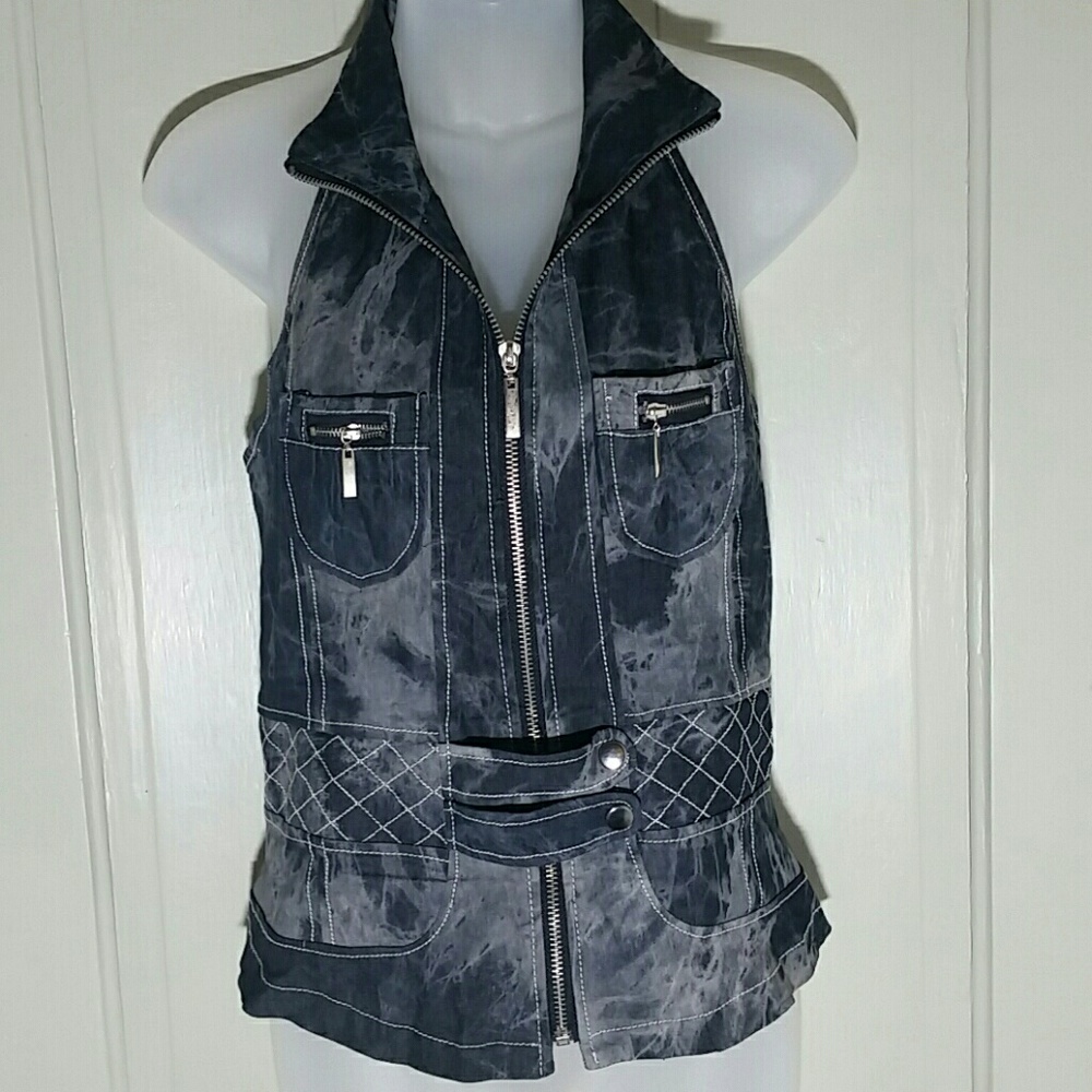 Uno Core Denim Halter Top