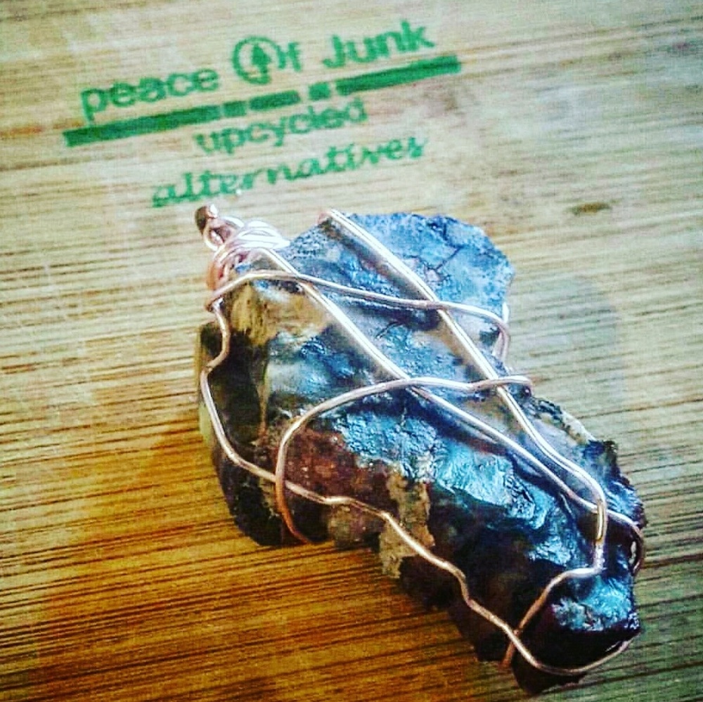 #Petrified #Wood  Wrapped #Rosegold