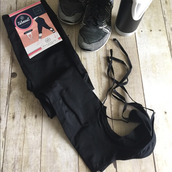 BJB TURNOUT BLACK Tie Wrap Ballerina Leggings - Picture 5 of 8