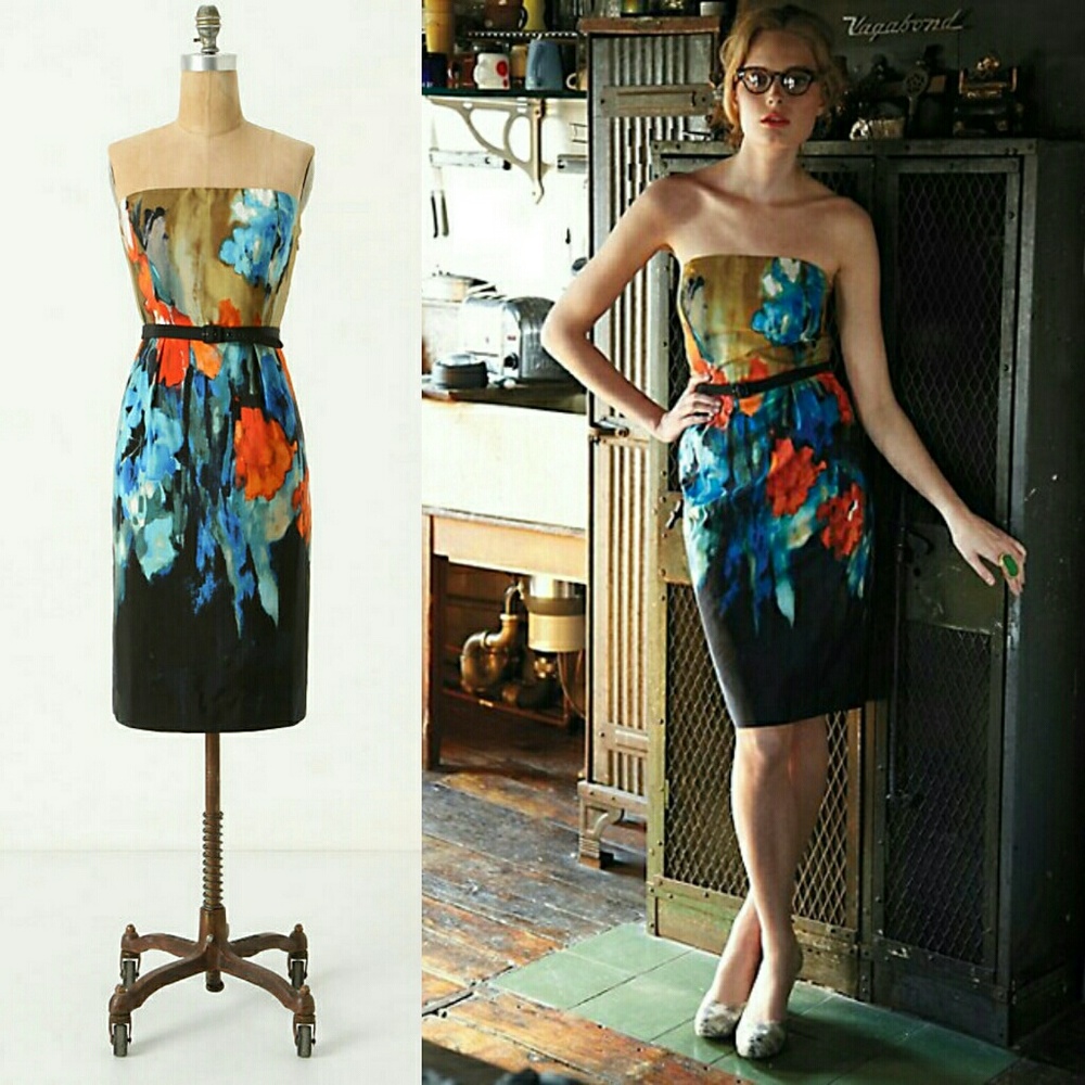 Anthropologie Moulinette Soeurs watercolor dress