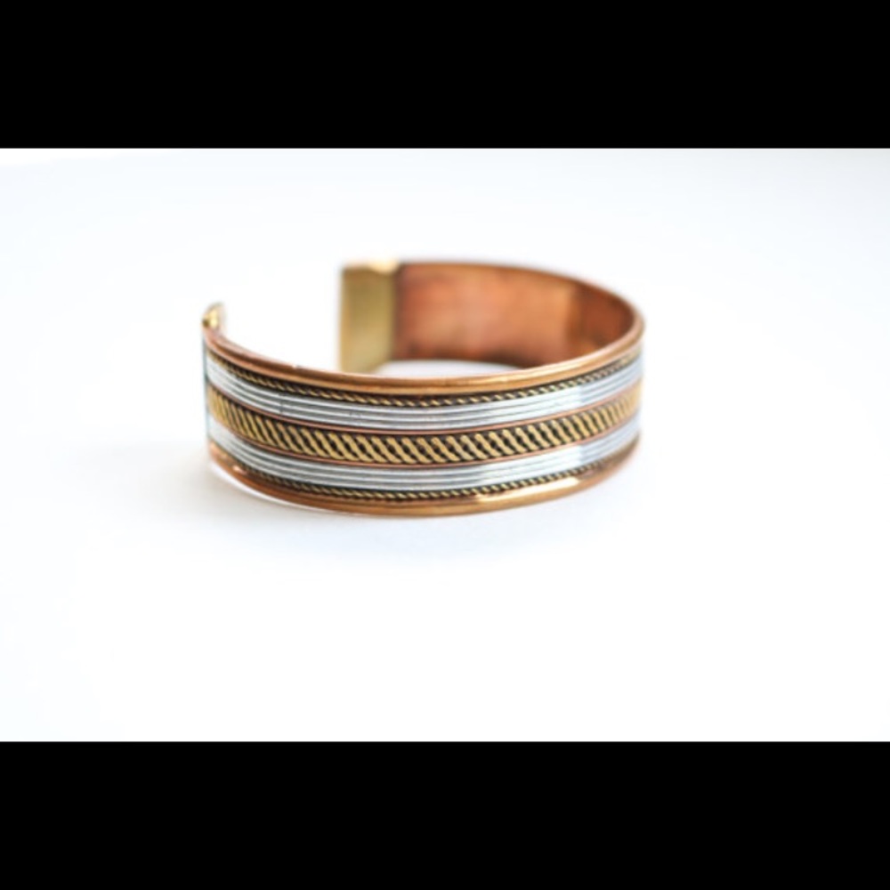 Boho Copper Plated Cuff.
