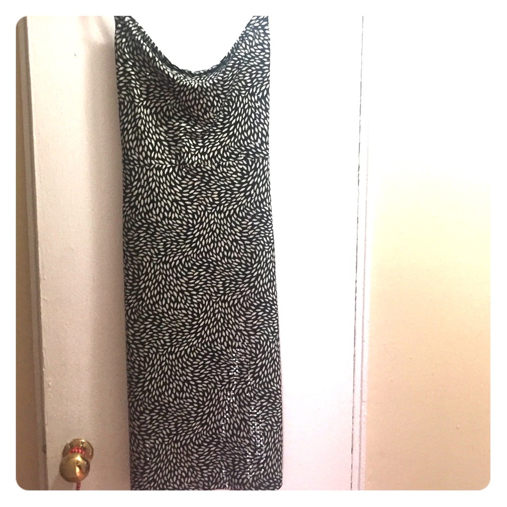 Black and white Dress (with clear sequins)