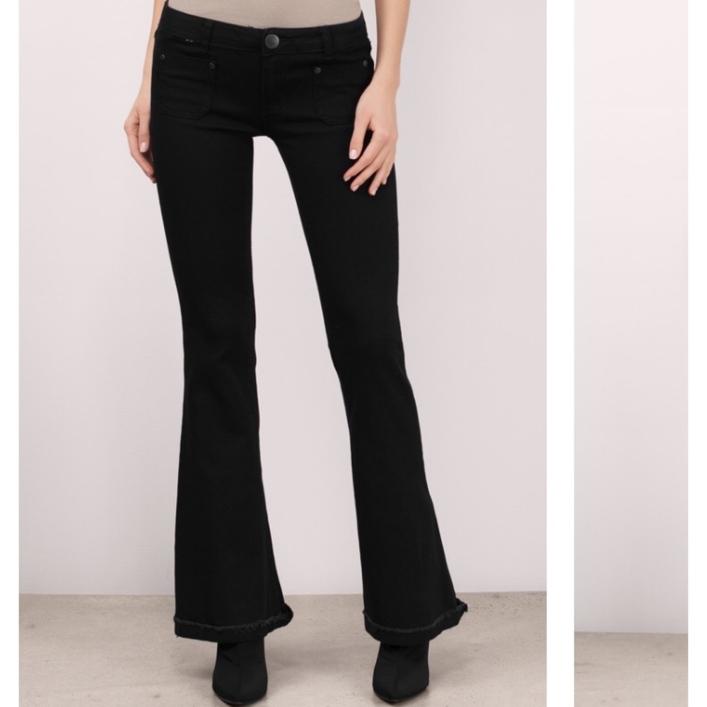 NWOT Tobi black denim flares