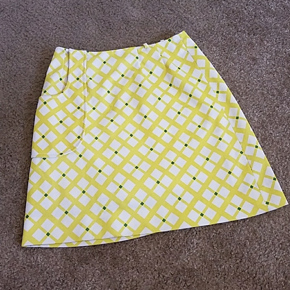 Vintage Yellow High Waisted Skirt
